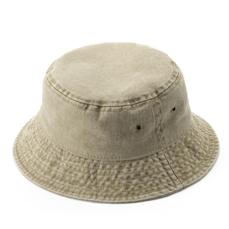 Boyanmış Vintage Düz Rəngli Kova Şapkası