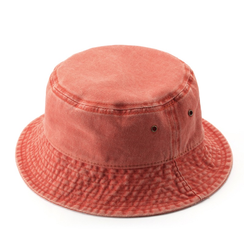 Sombrero de cubo teñido vintage de color sólido