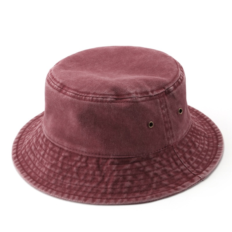 Dyed Vintage Solid Color Bucket Hat