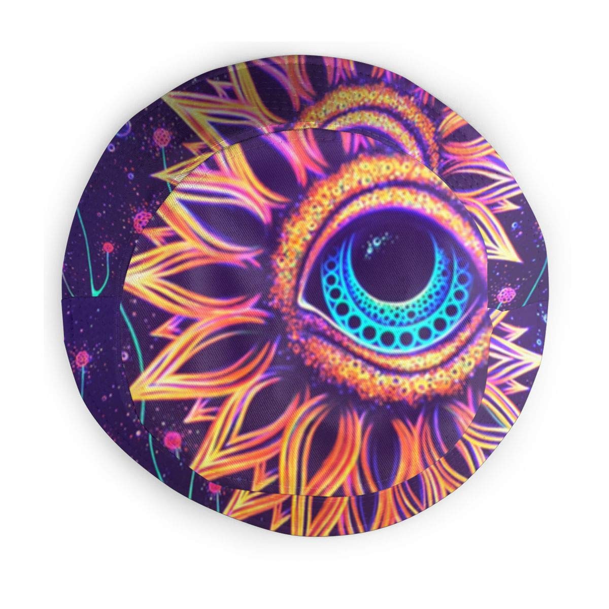 کلاه سطلی Trippy Alien Sunflowers