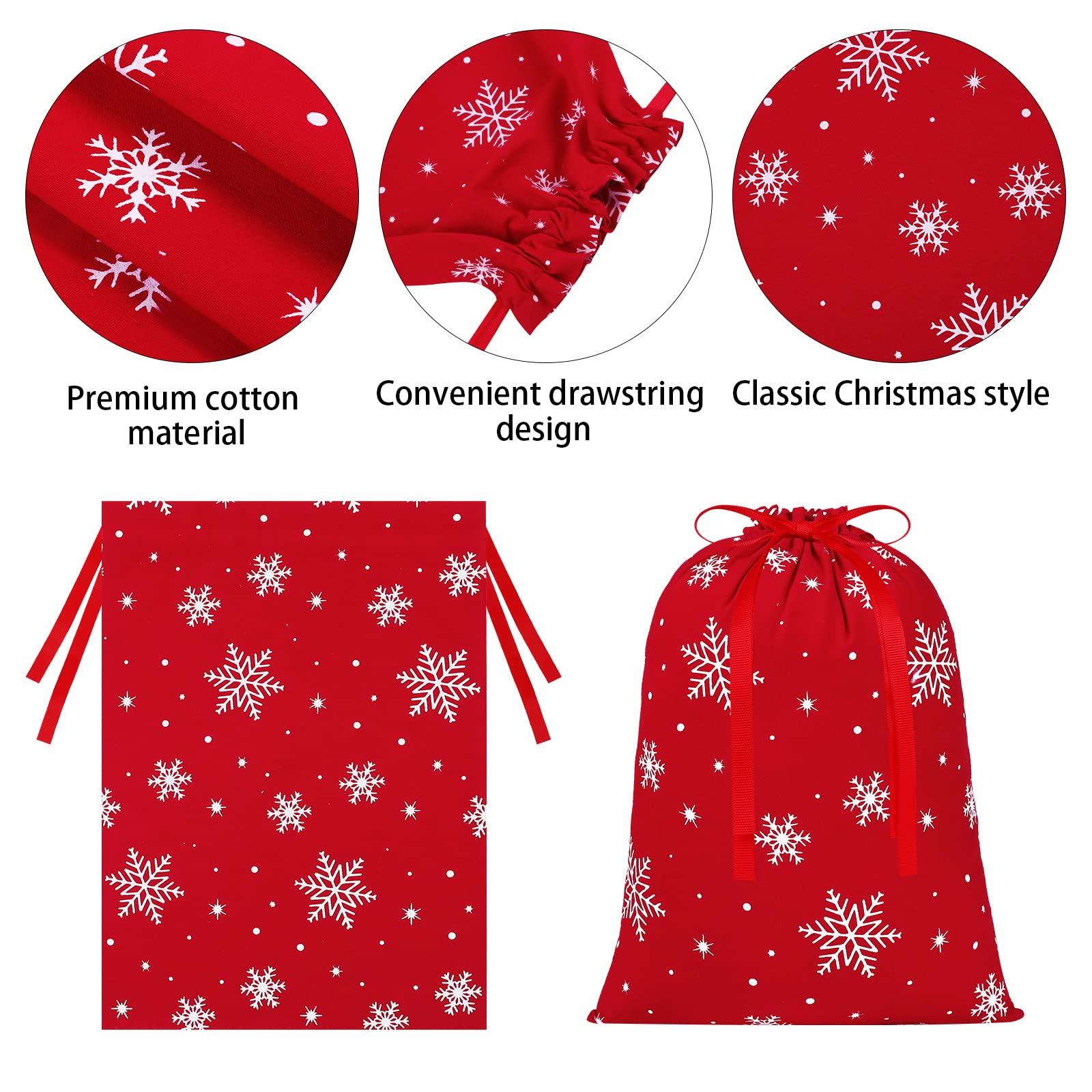 Божиќни чанти Божиќни торби со врвки од памучна ткаенина1