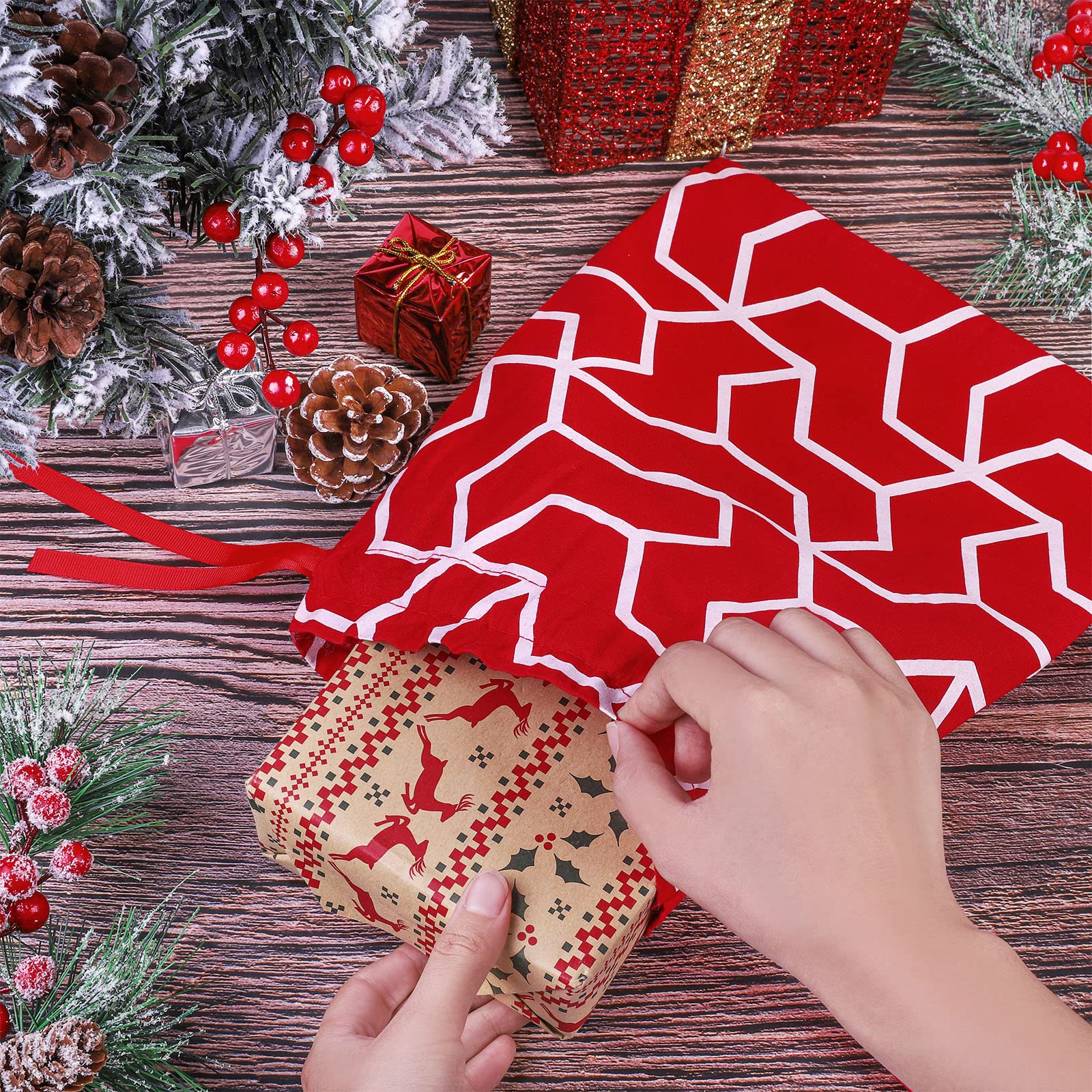 Божићне торбе Божићне врећице од памучне тканине6