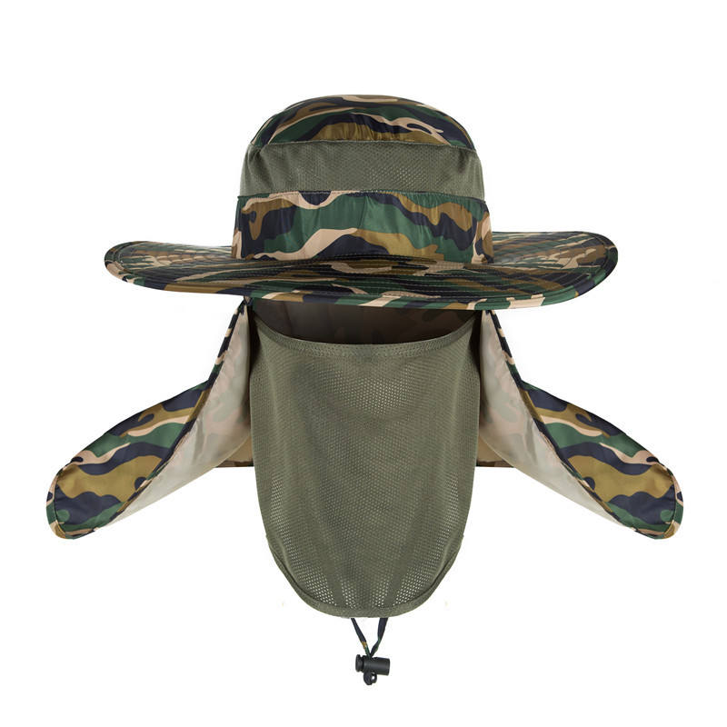 Detachable Neck Flap Fishing Hat