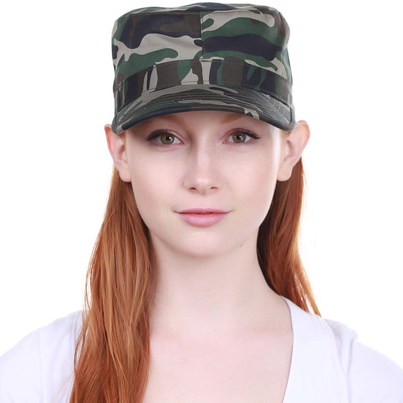 Flat Top Army Camo Military Cap
