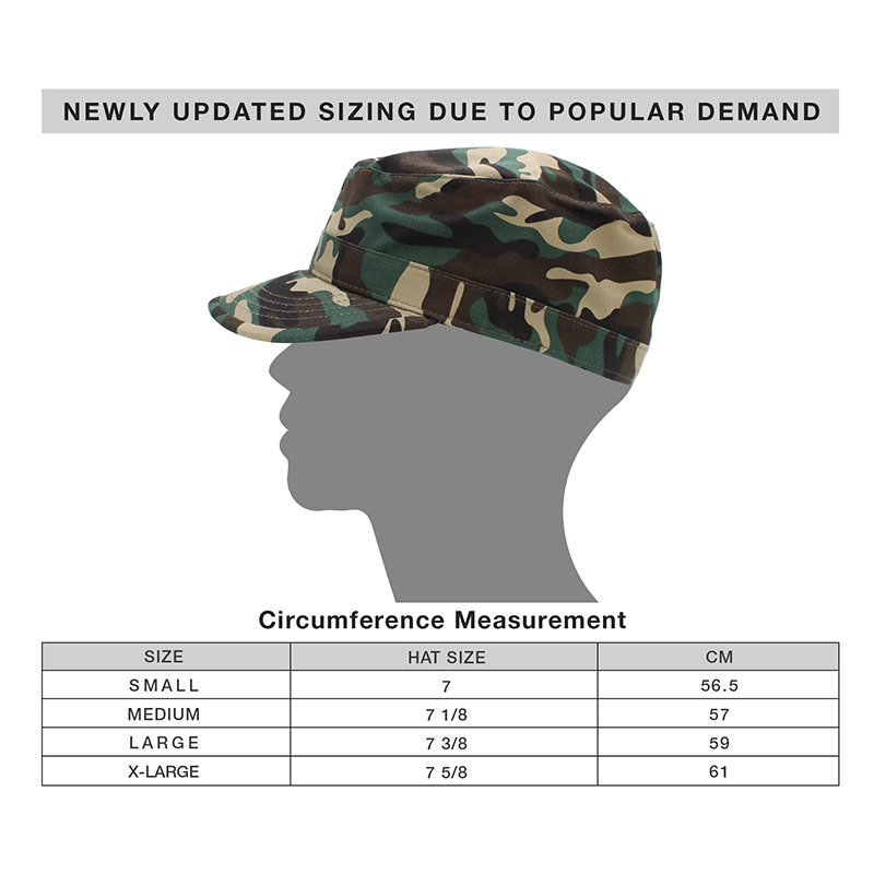 Lame top Army Camo Military Cap