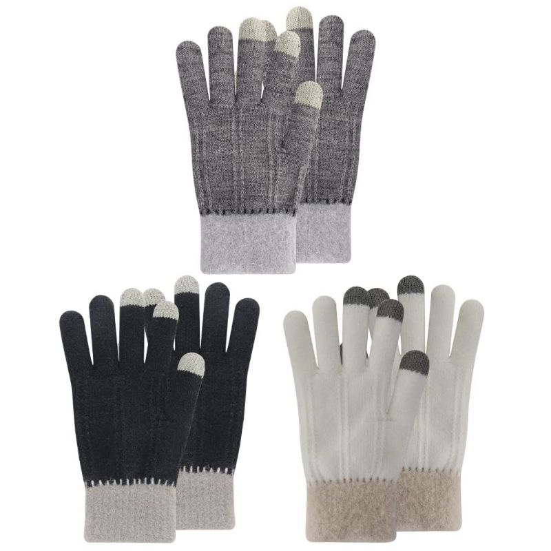 Li-gloves tsa Winter Touchscreen bakeng sa Basali